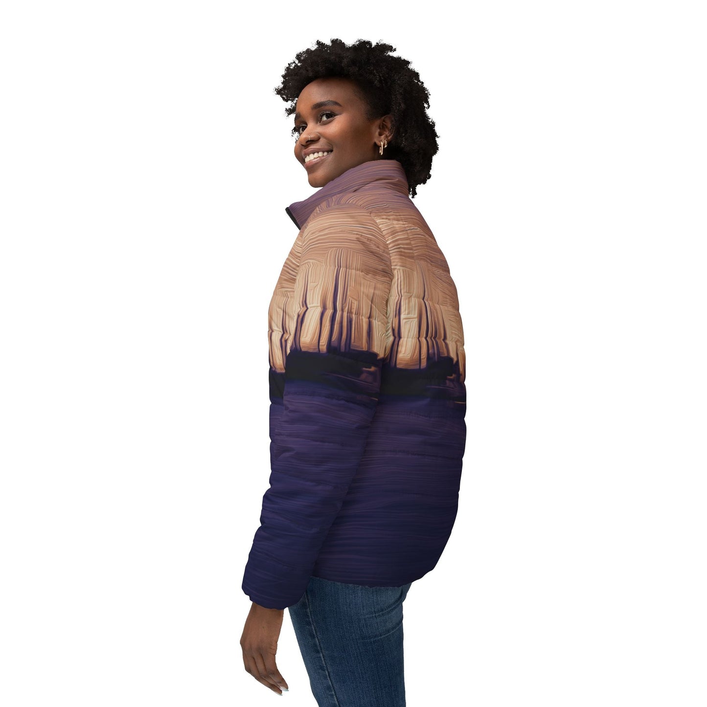 The Sleeping Yachts (at Sunset) - Womens Puffer Jacket