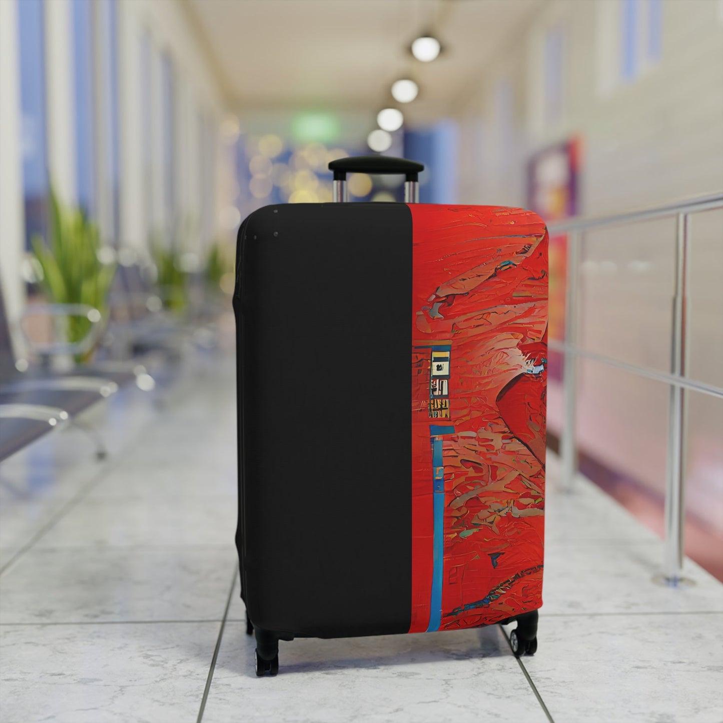 Half Black Half Hónghǎi – Protective Suitcase Cover