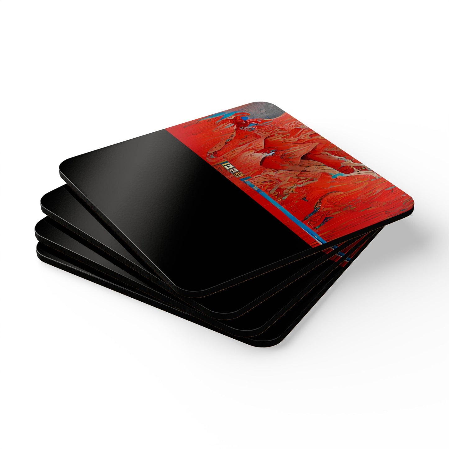 Half Black Half Hónghǎi - Coaster Set