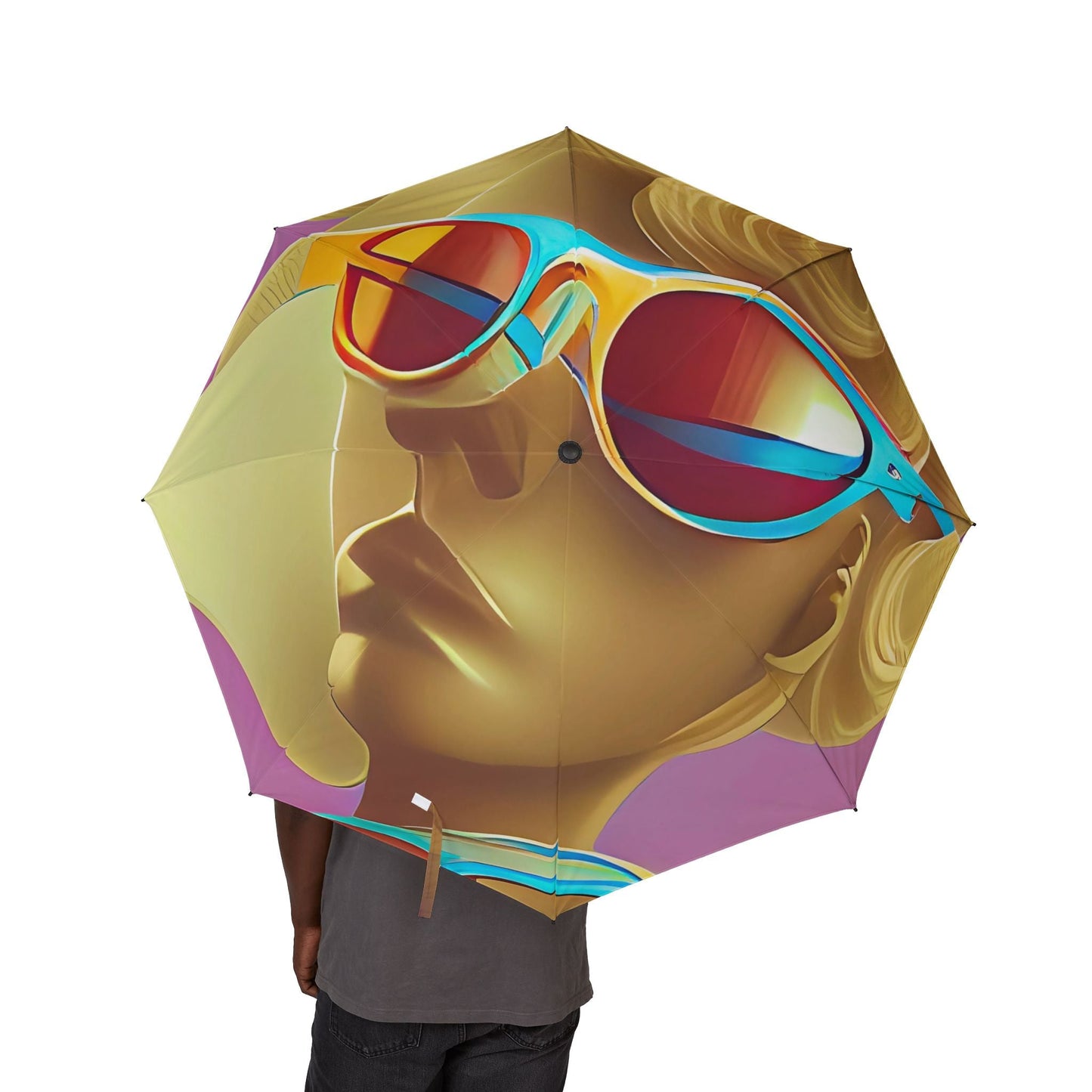 Retro Cool Pink - Windproof Umbrella