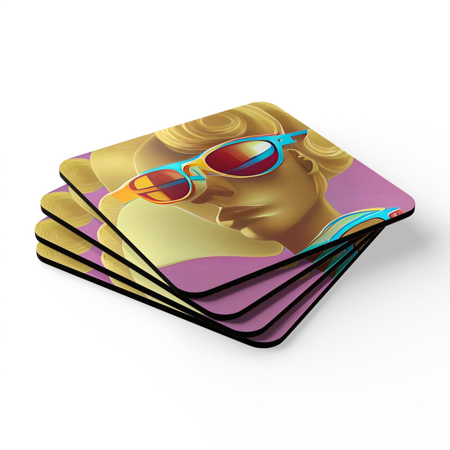 Retro Cool Pink - Coaster Set - iSAW Company