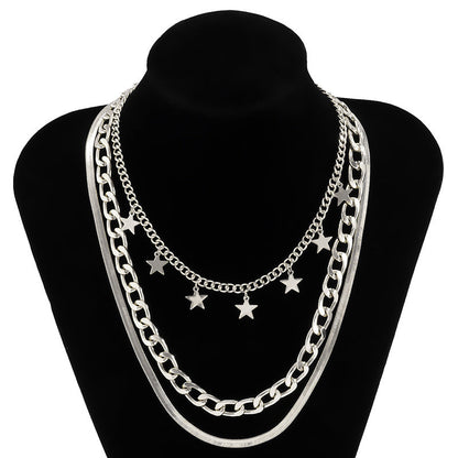 Multilayer Star Choker Necklace