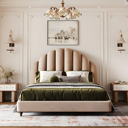 Cassian Small Double Bed, King Size Bed, Flannelette