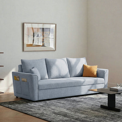 Gertrude Two Seater Sofa Bed, Linen
