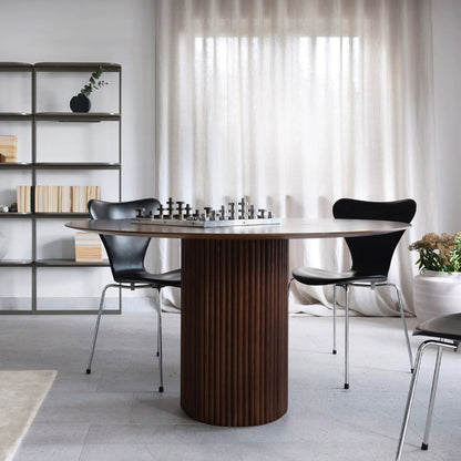 Ivar Round Dining Table, Oak Or Walnut