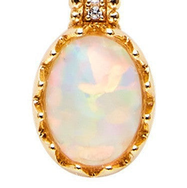 Opal Court Style Glow Gold Necklace