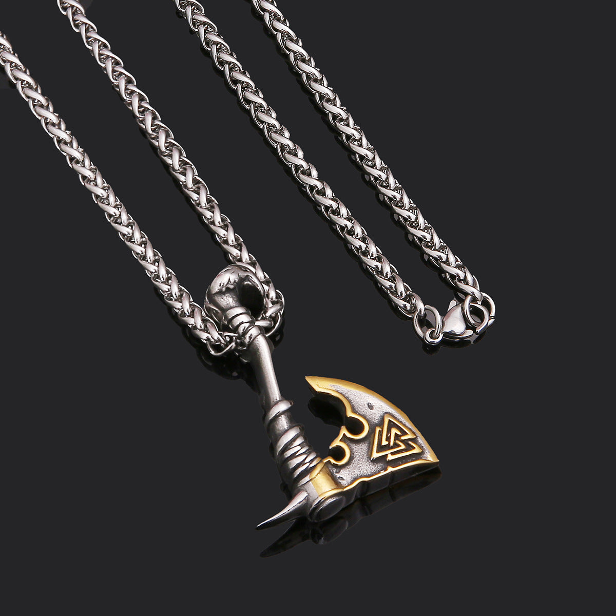 Stainless Steel Axe Pendant Necklace
