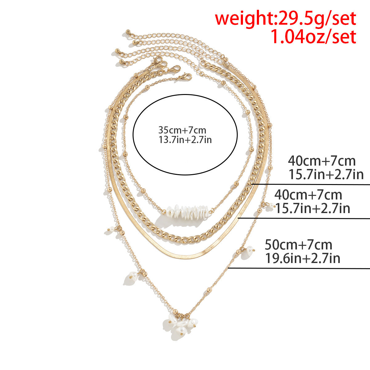 Multi-Layer Sweet Cool Suit Pearl Necklace