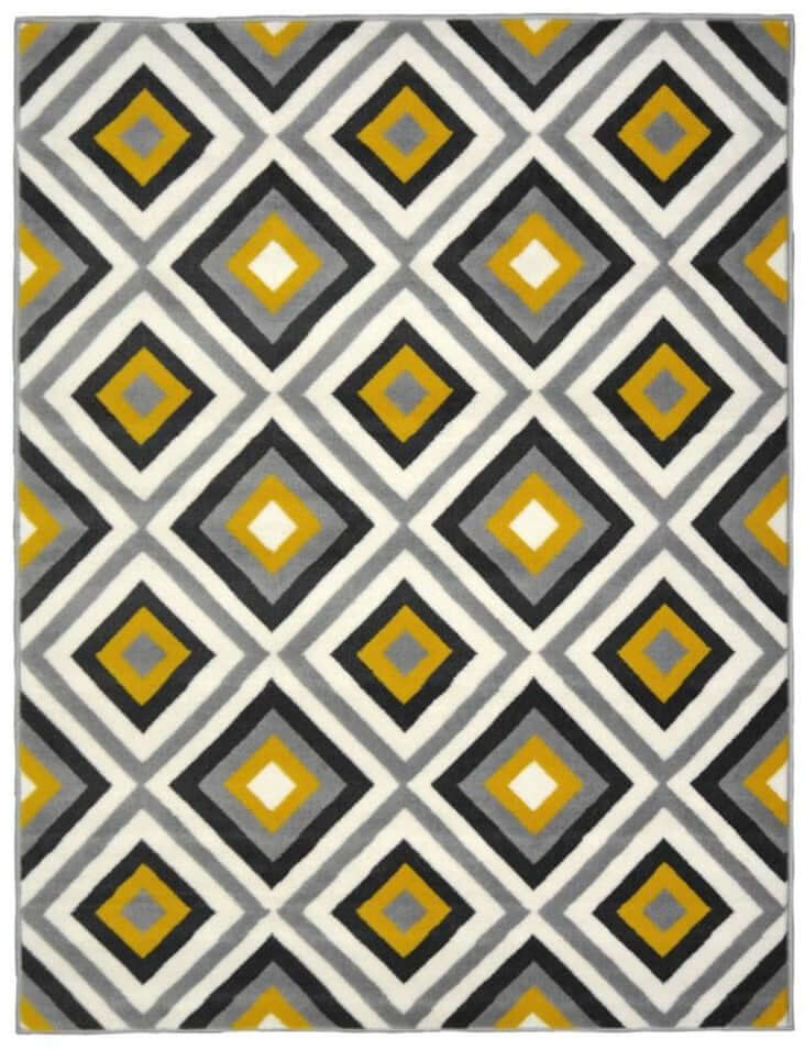 Maestro Geometric Yellow Rug | 3658 GB12
