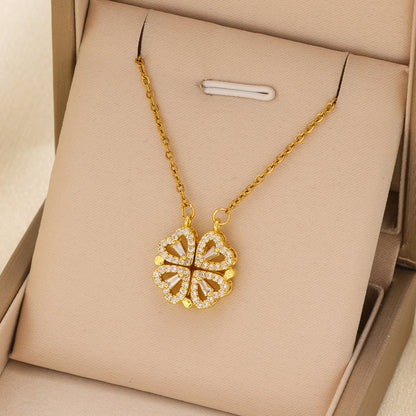 Magnetic Folding 4-in-1 Four-Leaf Clover Necklace