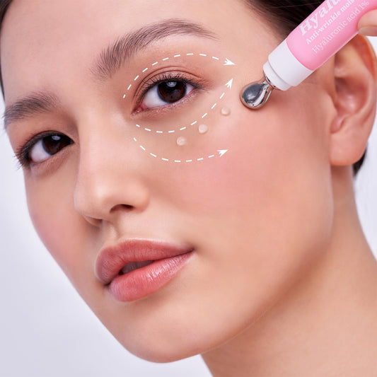 7DAYS Korean Eye Cream with Cooling Massager – Hyaluronic Acid, Brightening & Firming (0.6 oz)