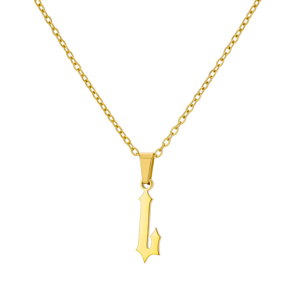 Funky A-Z Letter Pendant Necklace