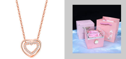 Double Heart Pendant Necklace