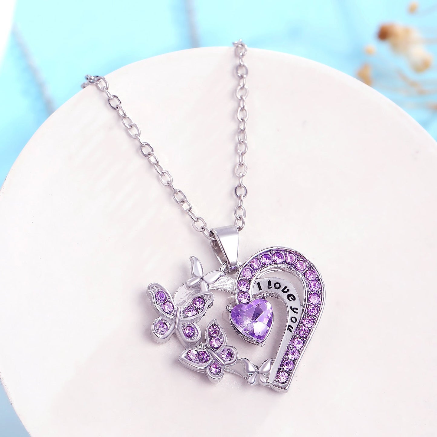 Heart Butterfly Love Necklace
