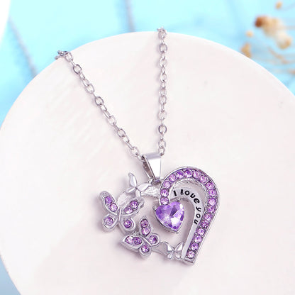 Heart Butterfly Love Necklace
