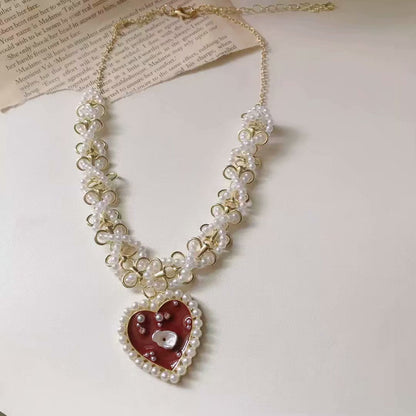 Heart-Shaped Alloy Necklace