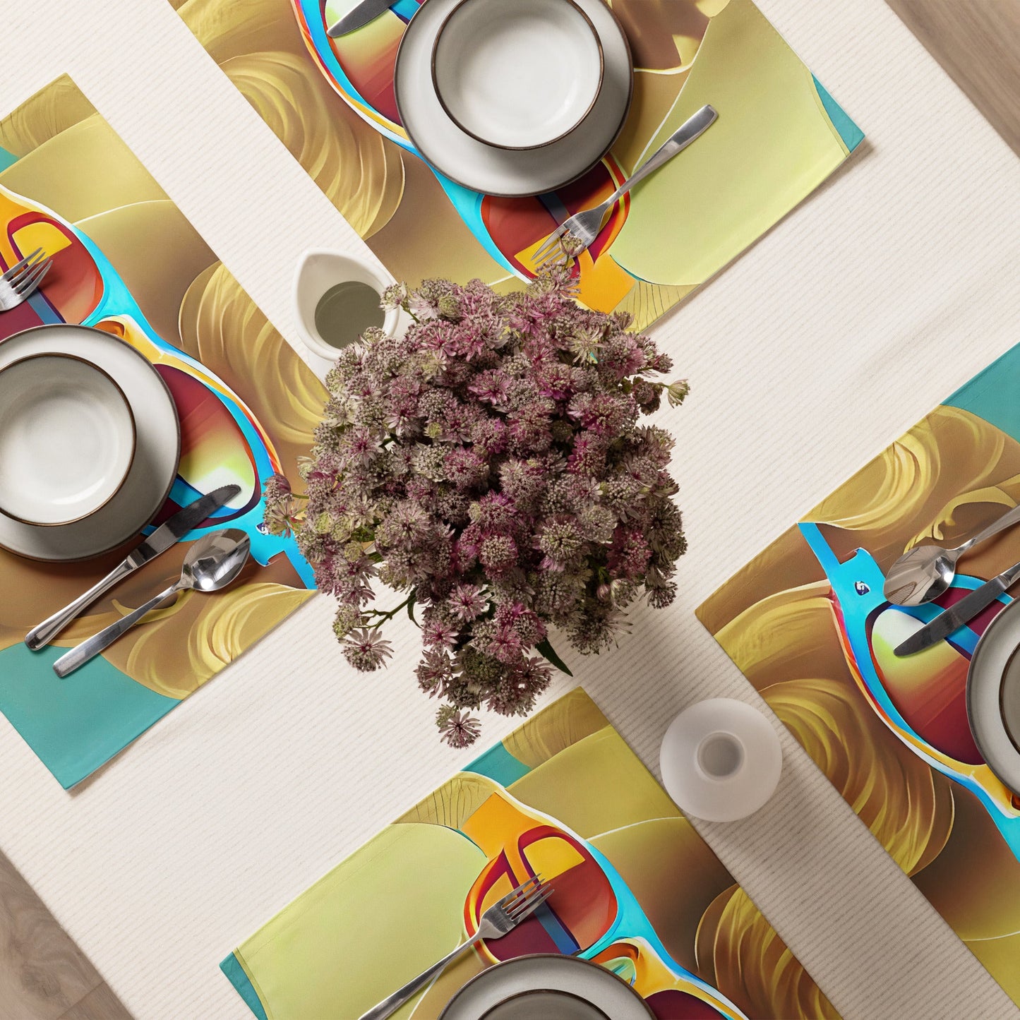 Retro Cool Blue - Placemat Set