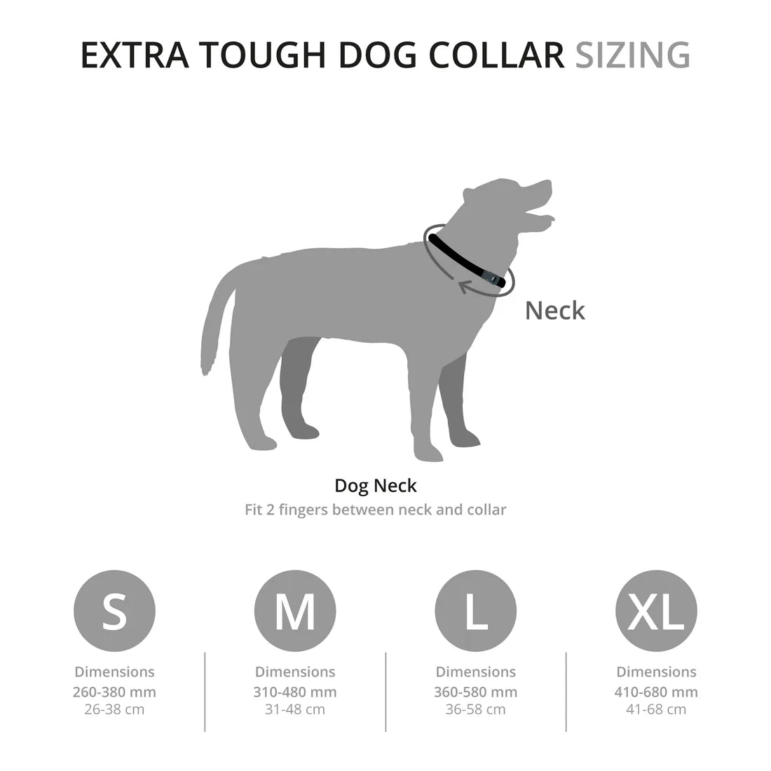 Mountain Paws Extra Tough Dog Collar - Black