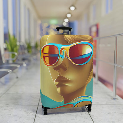 Retro Cool Blue – Protective Suitcase Cover