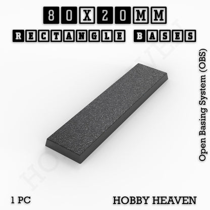 Rectangle Bases Range Sizes - 75x30mm to 125x40mm Medium Sizes 3d Print Full Range Tabletop Games