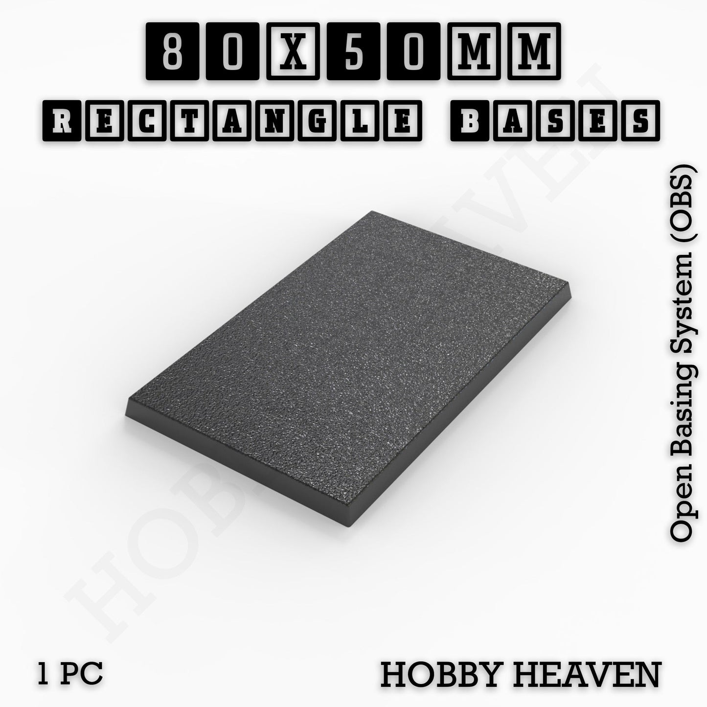 Rectangle Bases Range Sizes - 75x30mm to 125x40mm Medium Sizes 3d Print Full Range Tabletop Games