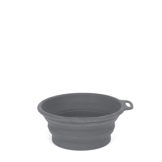 Mountain Paws Silicone Collapsible Dog Bowl - Grey