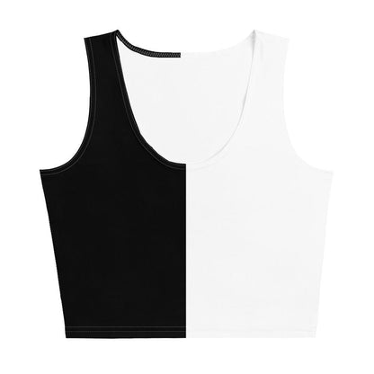 Half Black Half White - Womens Crop Top