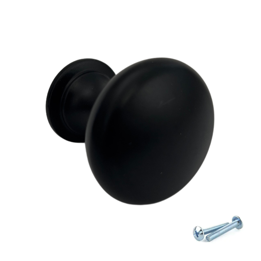 M4TEC Knob Handle Black Doors, Drawers or Cupboards VH4 Series