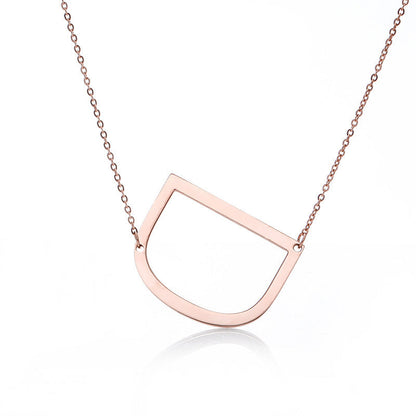 Big Initial Letter Pendant Necklace, Gold Silver, and Rose Gold