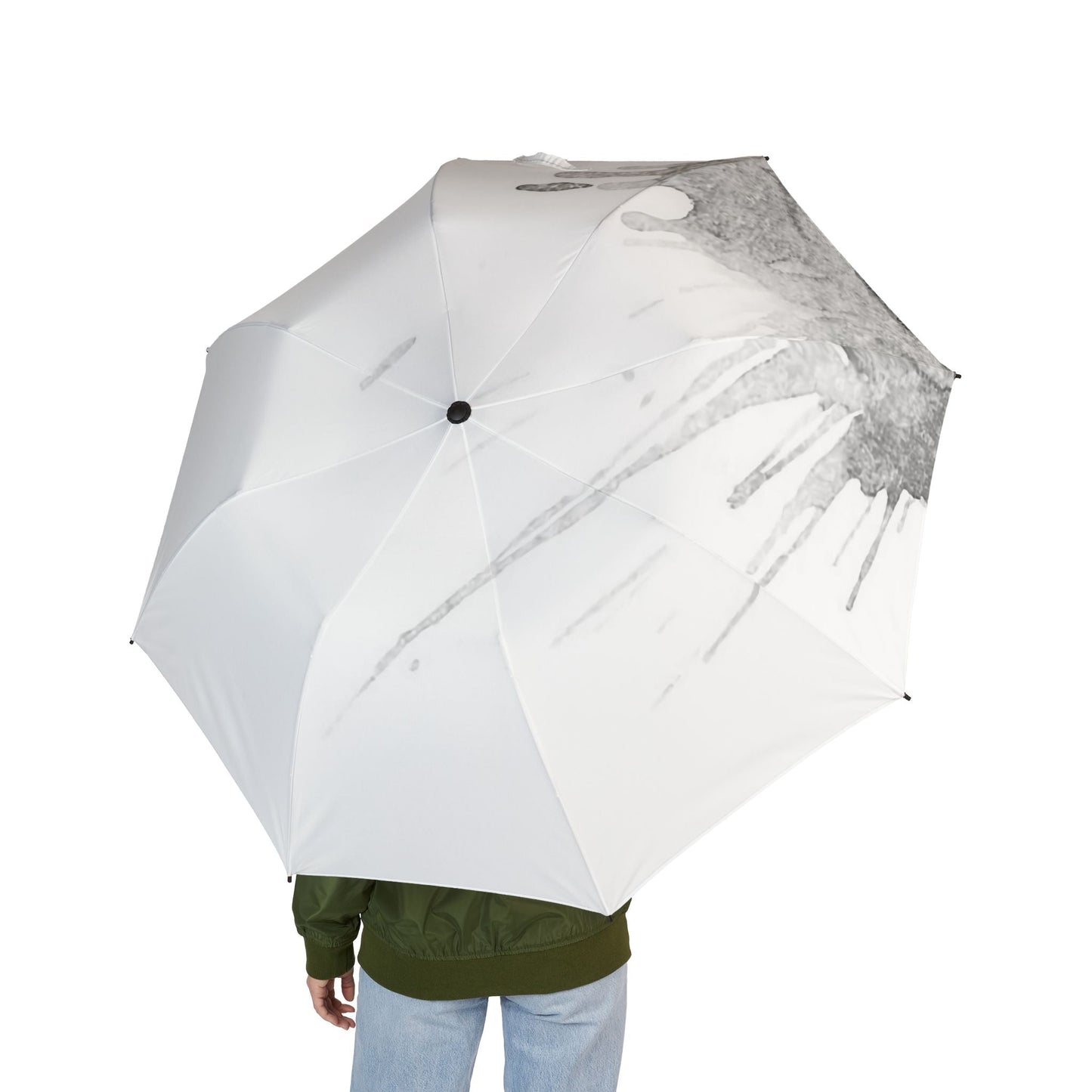 Watercolour Grey Splash - Windproof Umbrella
