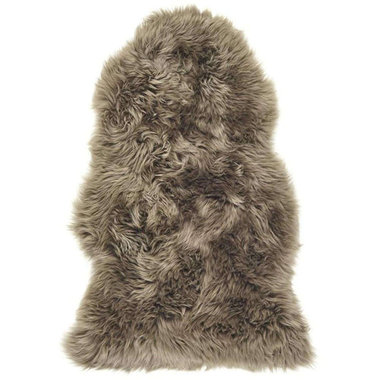 Genuine Khaki/Taupe Sheepskin Faux Fur Rug