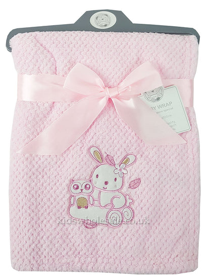 Baby Boys Girls Soft Touch Waffle Blanket Wrap In Multi Colours