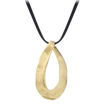 Drop Shape Pendant Oval Irregular Necklace