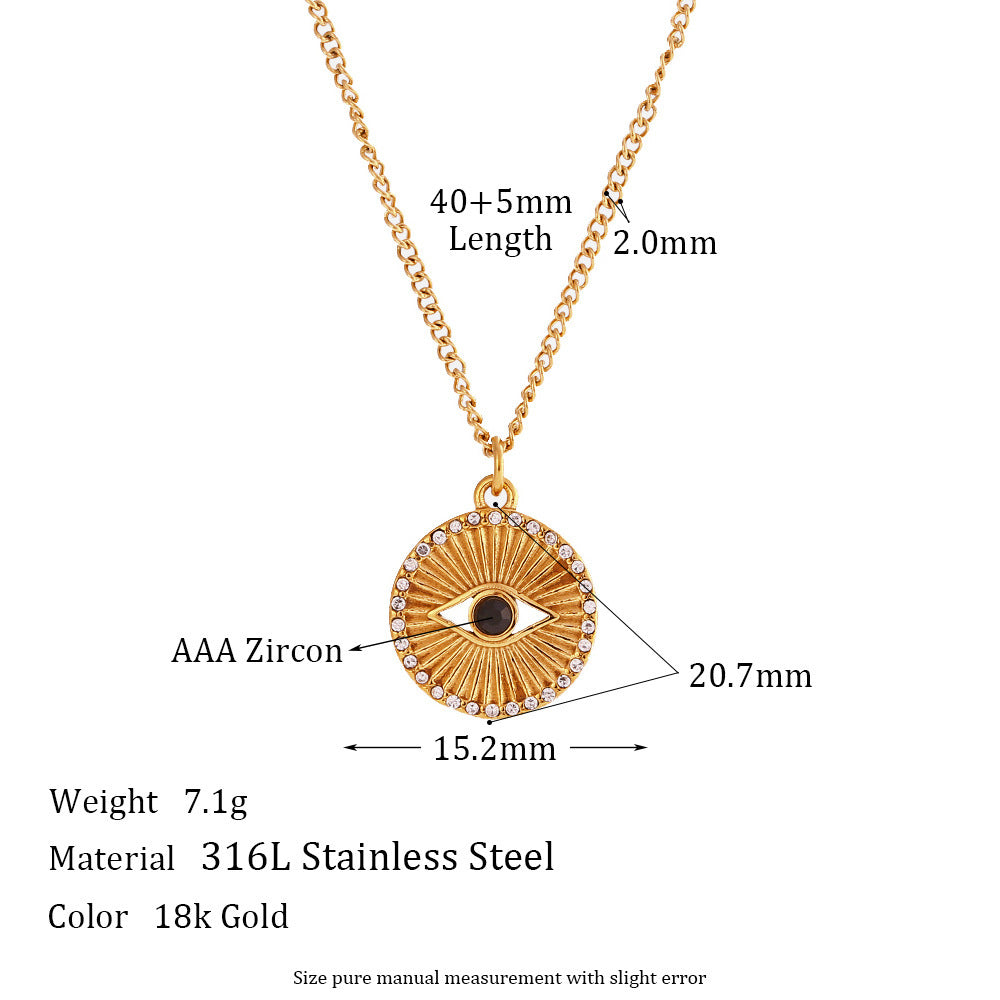 Minimalist Black Eyes Necklace