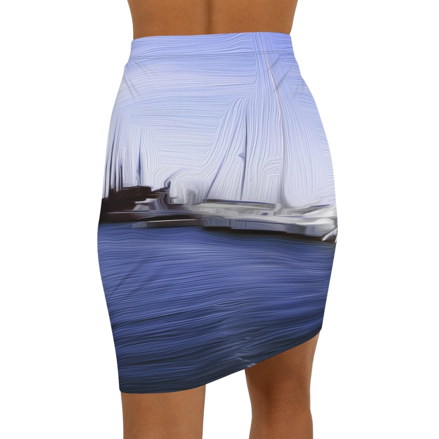 The Sleeping Yachts (at Afternoon) - Womens Pencil Skirt
