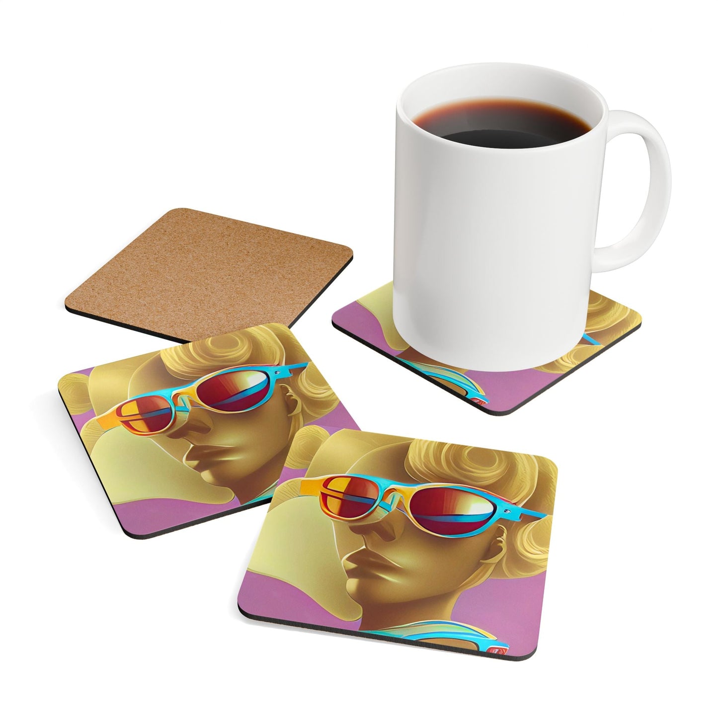 Retro Cool Pink - Coaster Set - iSAW Company