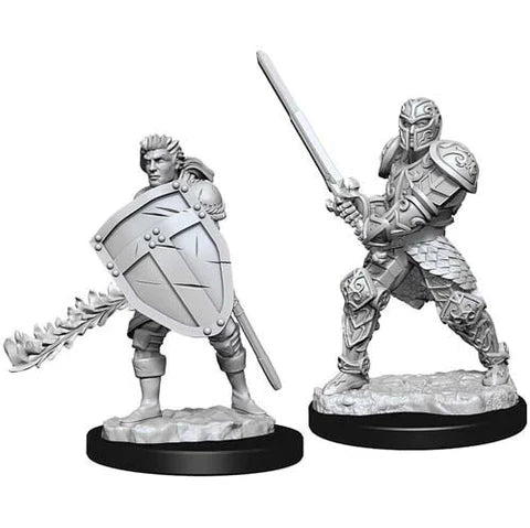 Male Human Fighter: D&D Nolzur's Marvelous Unpainted Miniatures (W8)