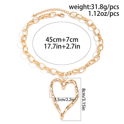 Big Heart Pendant Necklace