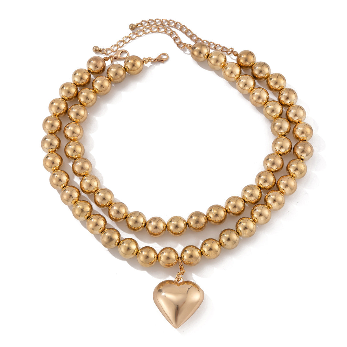 Ornament Pearl Heart Clavicle Chain Necklace