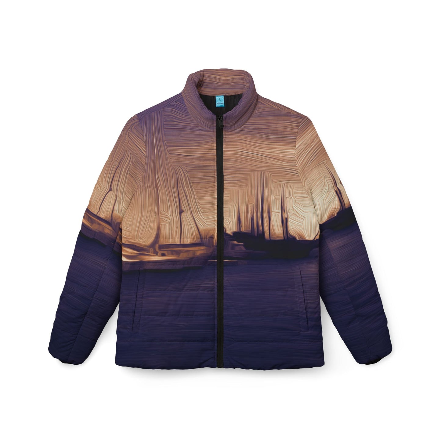 The Sleeping Yachts (at Sunset) - Womens Puffer Jacket