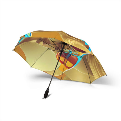 Retro Cool Orange - Windproof Umbrella