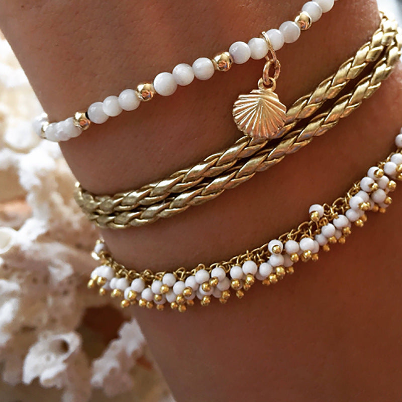 Bohemian 3 Piece Anklet Set