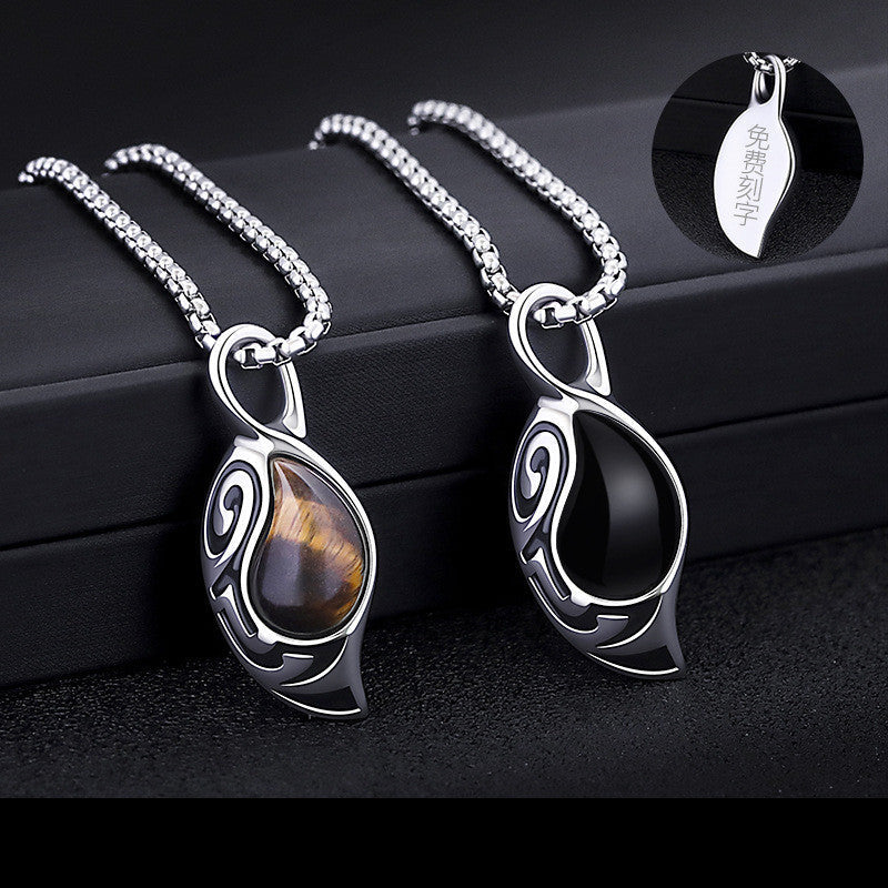 Tiger Eye Stone Chain Necklace