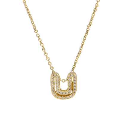 Gold-Plated A–Z English Letter Pendant Necklace