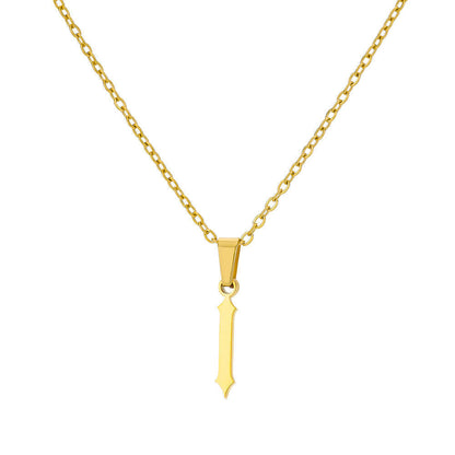 Funky A-Z Letter Pendant Necklace