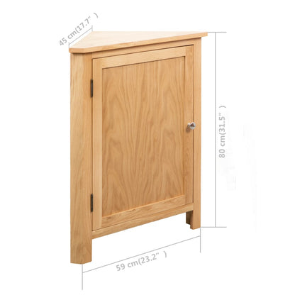 Corner Cabinet 59x45x80 cm Solid Oak Wood