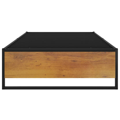 Bed Frame without Mattress Black Metal 90x200 cm