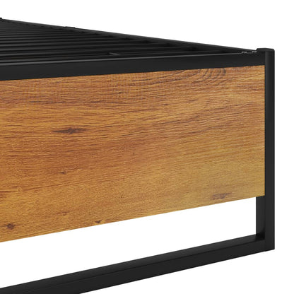 Bed Frame without Mattress Black Metal 90x200 cm