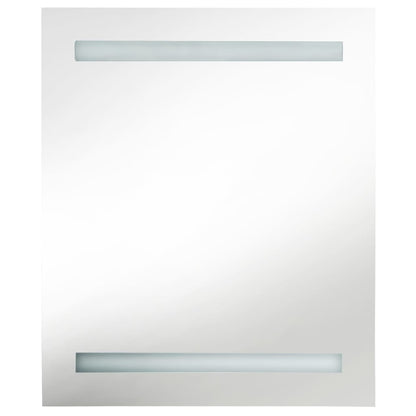 LED Bathroom Mirror Cabinet Oak 50x14x60 cm