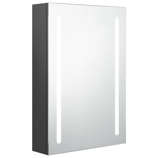 LED Bathroom Mirror Cabinet Grey 50x13x70 cm